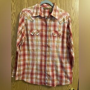 Wrangler Women’s Long Sleeve Snap Down Western Shirt Size Large